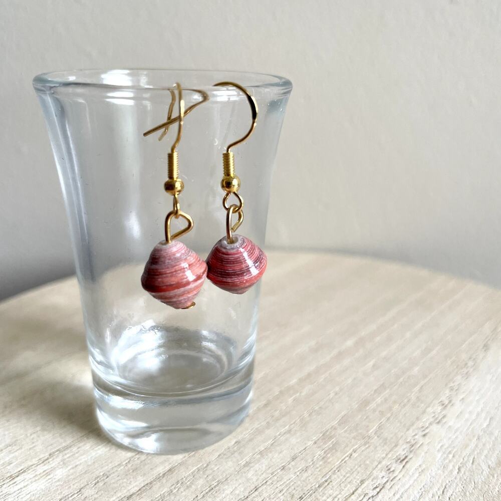 Padma Beaded Earrings NWT handmade metallic delicate lightweight vintage stateme